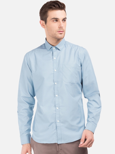 

Excalibur Men Blue Regular Fit Solid Casual Shirt