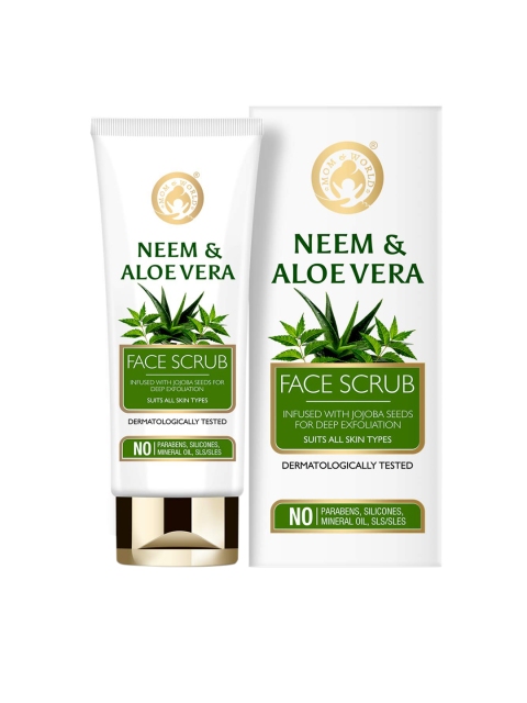 

Mom & World Neem & Aloe Vera Face Scrub 100g, White