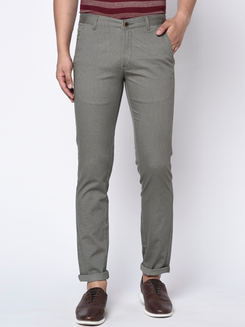 

Octave Men Olive Green Regular Fit Solid Regular Trousers