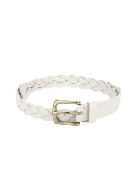 

AMERICAN EAGLE OUTFITTERS Women White Woven Design Leather Belt