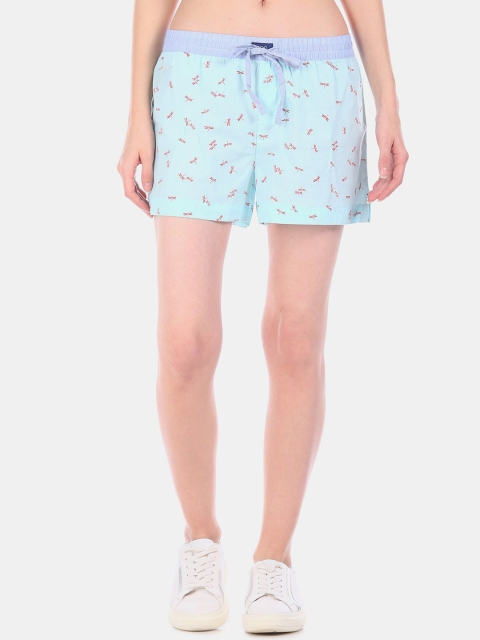 

GAP Women Blue Printed Regular Fit Hot Pants