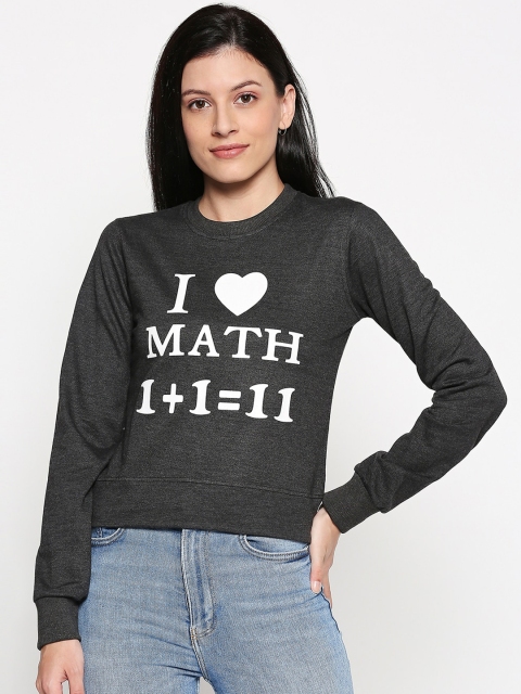 

Manola Women Grey Printed Sweatshirt