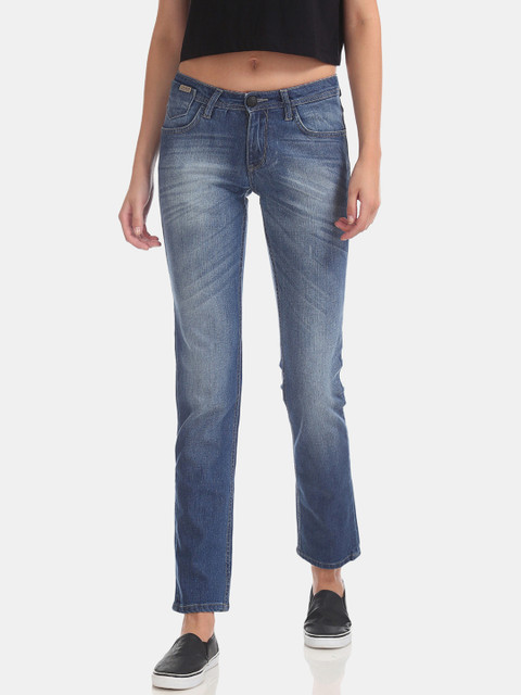 

Flying Machine Women Blue Slim Fit Mid-Rise Clean Look Stretchable Jeans