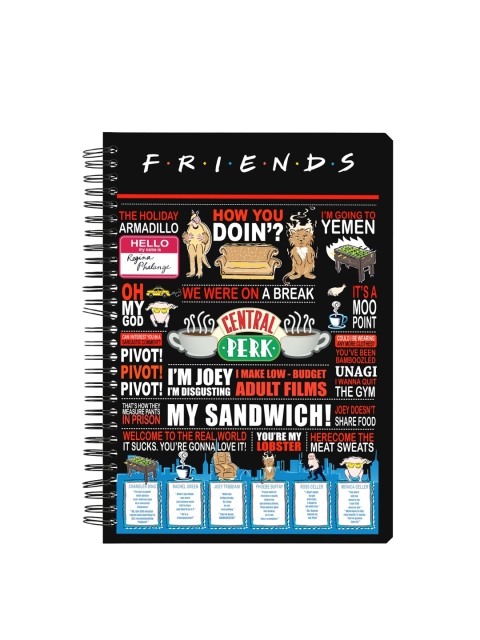 

MC SID RAZZ Black & Red Friends TV Show Quotes Notebook