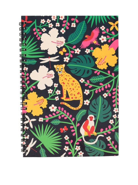 

Chumbak Black & Green Jungle Tales Printed Sustainable Notebook