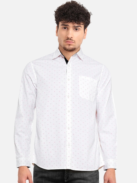 

Ruggers Men White Regular Fit Printed Casual Shirt