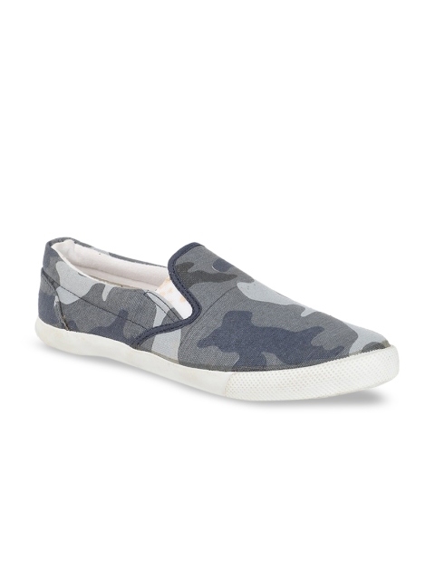 

North Star Men Blue Camouflage Printed Slip-On Sneakers