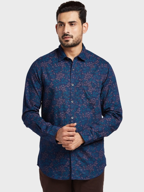 

ColorPlus Men Blue Regular Fit Printed Casual Shirt