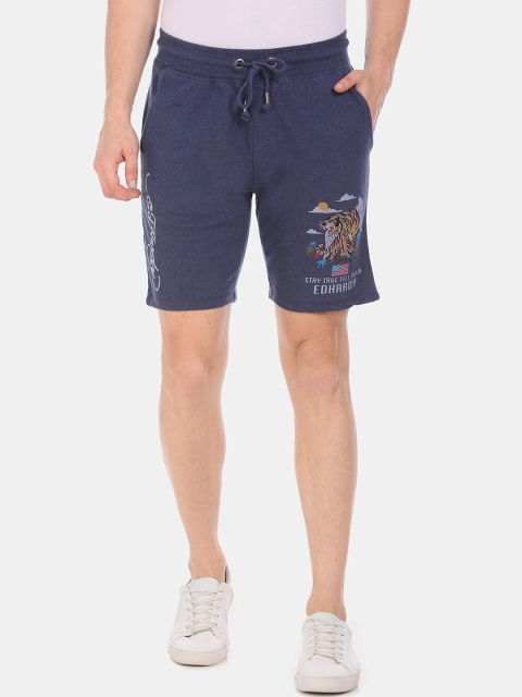 

Ed Hardy Men Navy Blue Printed Regular Fit Regular Shorts