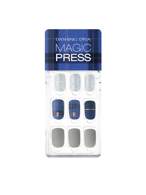 

Dashing Diva Women Magicpress Preppy Look Gel Nail, Blue