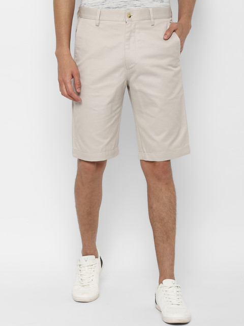 

Allen Solly Men Beige Solid Slim Fit Regular Shorts