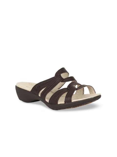 

Hush Puppies Women Brown Solid Comfort Heels