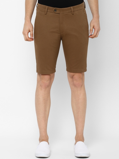 

Allen Solly Men Brown Solid Slim Fit Regular Shorts