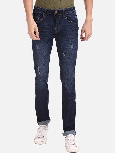 

Cherokee Men Navy Blue Slim Fit Low-Rise Low Distress Stretchable Jeans