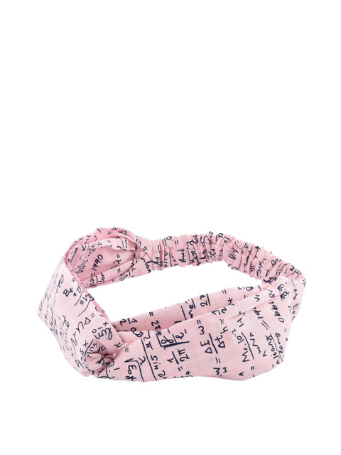 

ToniQ Pink & Black Printed Crossover Elasticated Hairband
