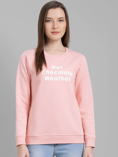 

Zink London Women Pink Printed Sweatshirt