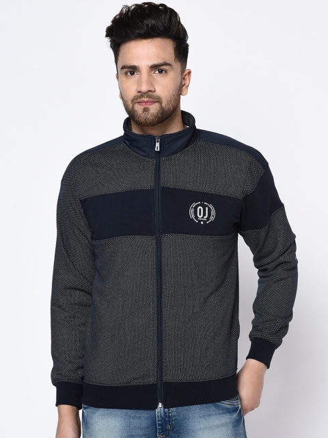 

Octave Men Blue & White Self Design Sweatshirt