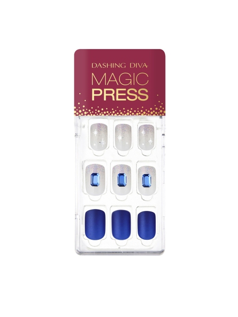 

Dashing Diva Blue MAGICPRESS Midnight Blue Artificial Nails