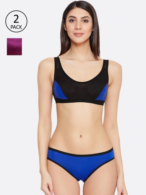

ALIZA Women Pack of 2 Lingerie Set 30.R_BLU.PUR_331492, Blue