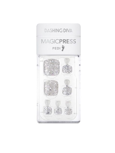 

Dashing Diva SIlver-Toned Magicpress Silver 100arkling Artificial Nails