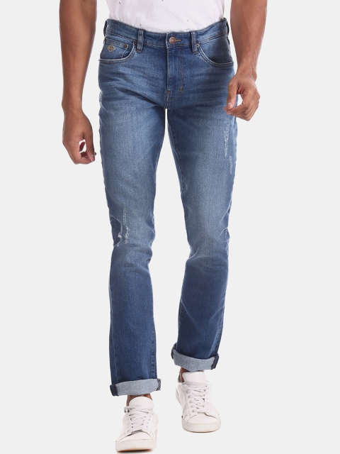 

Arrow Sport Men Blue Slim Fit Mid-Rise Low Distress Stretchable Jeans
