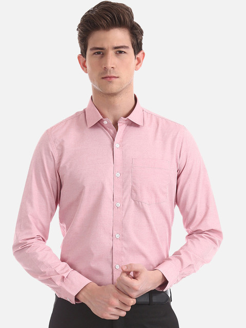 

Excalibur Men Pink Regular Fit Solid Formal Shirt