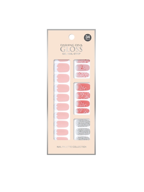 

Dashing Diva Women Pink Gloss Cherry Blossom Gel Nail Strips