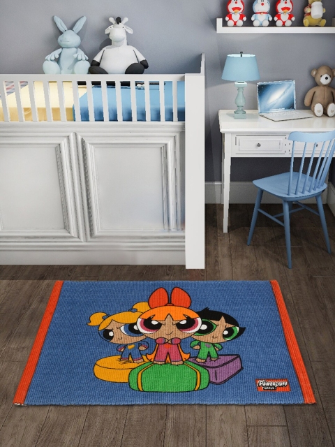 

Saral Home Kids Blue Powerpuff Girls Printed Cotton Rug