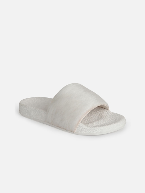 

SCENTRA Women White Solid Sliders