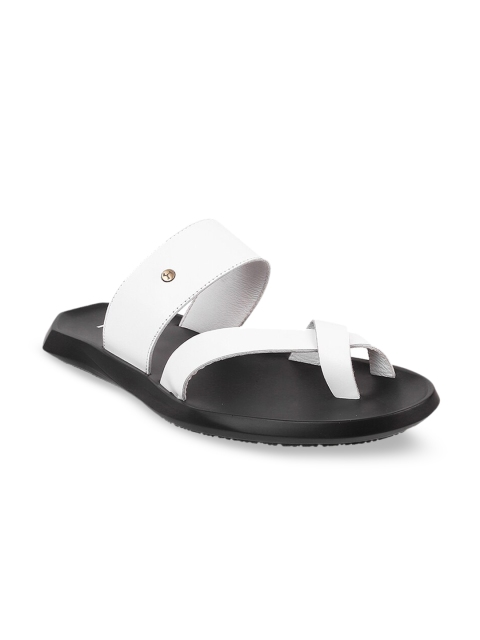

Mochi Men White Leather Comfort Sandals