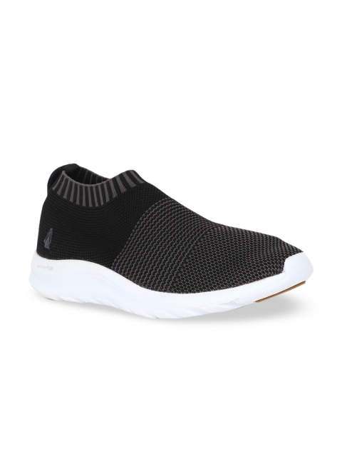 

Hush Puppies Women Black Woven Design Slip-On Sneakers