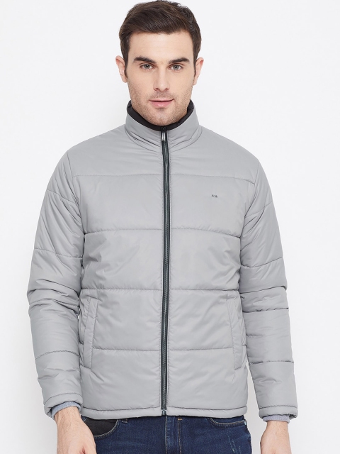 

Okane Men Grey Solid Padded Jacket