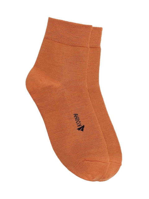 

Kosha Women Orange Solid Woollen Above Ankle-Length Socks