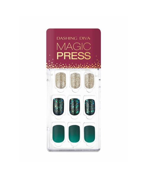 

Dashing Diva Magicpress Green Shine Artificial Nails