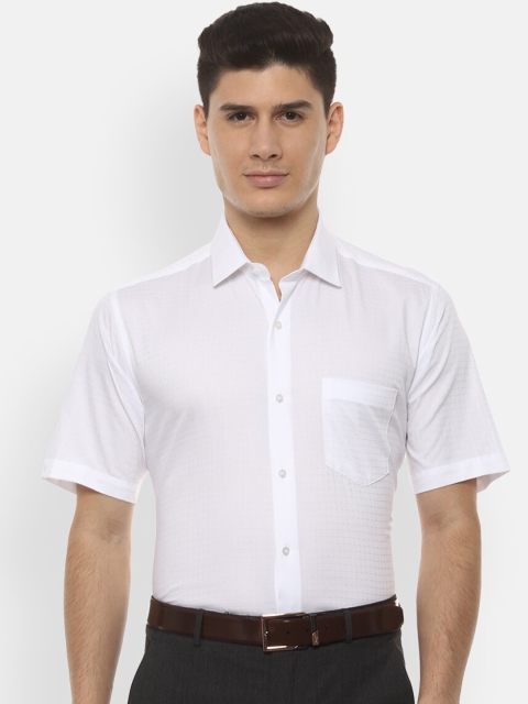 

Van Heusen Men White Regular Fit Checked Formal Shirt
