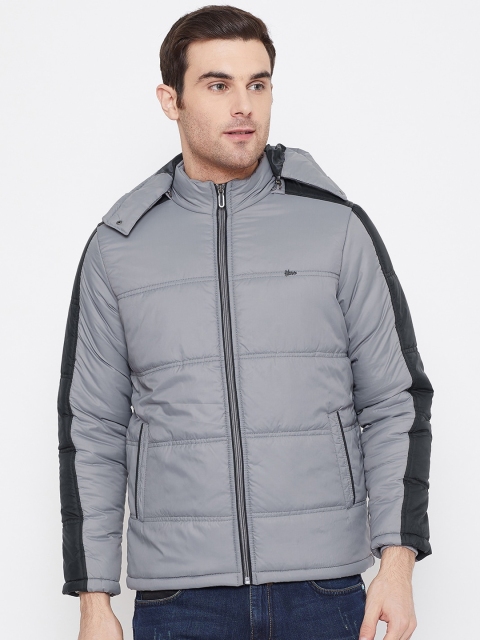 

Okane Men Grey Solid Puffer Jacket