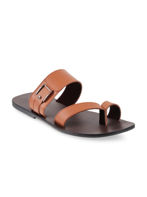 

Mochi Men Tan Brown Solid Comfort Sandals