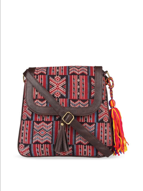 

Vivinkaa Red Self Design Sling Bag