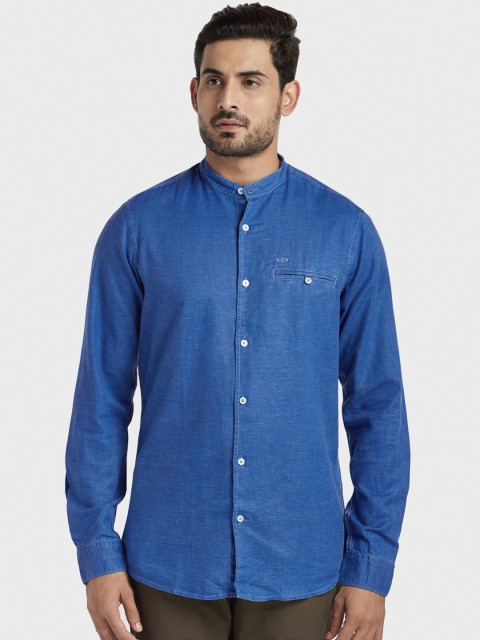 

ColorPlus Men Blue Regular Fit Solid Casual Shirt