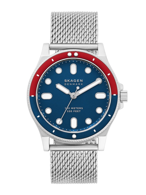SKAGEN Men Blue & Silver-Toned Analogue Fisk Watch SKW6668