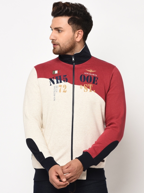 

98 Degree North Men Multicoloured & Red Colourblocked Sweatshirt, Multi