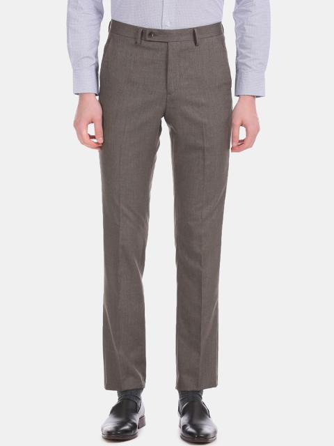 

Arrow Men Brown Regular Fit Solid Formal Trousers