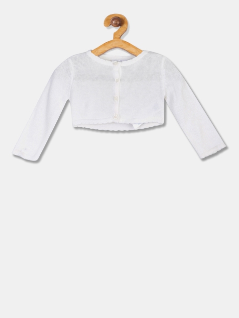 

The Childrens Place Girls White Solid Cardigan