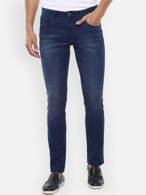 

V Dot Men Navy Blue Slim Fit Mid-Rise Clean Look Jeans
