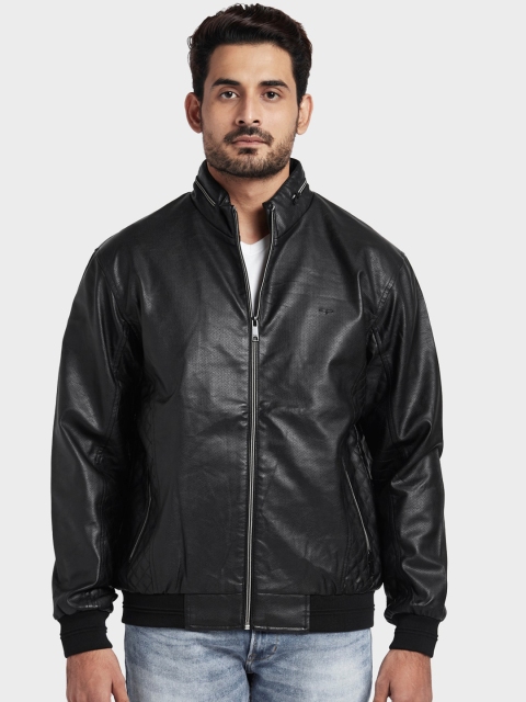 

ColorPlus Men Black Solid Bomber Jacket