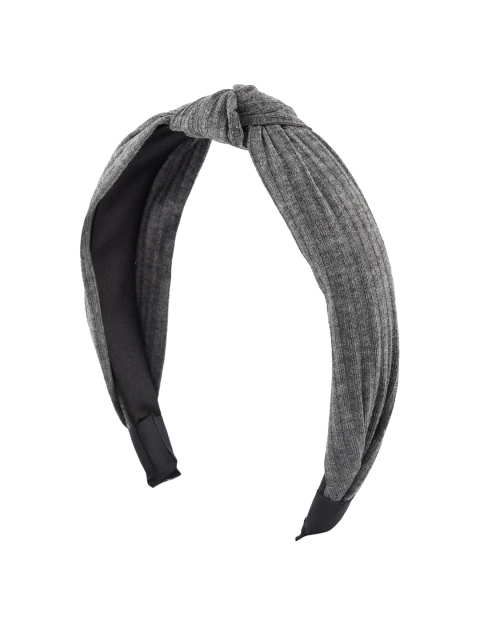 

ToniQ Grey Ribbed Top Knot Hairband