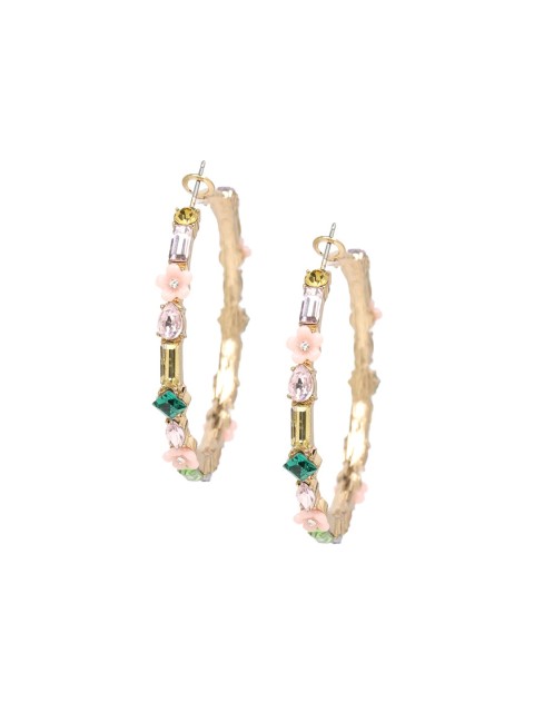 

FOREVER 21 Multicoloured Circular Hoop Earrings, Multi