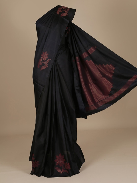 

Pothys Navy Blue & Red Pure Silk Woven Design Saree