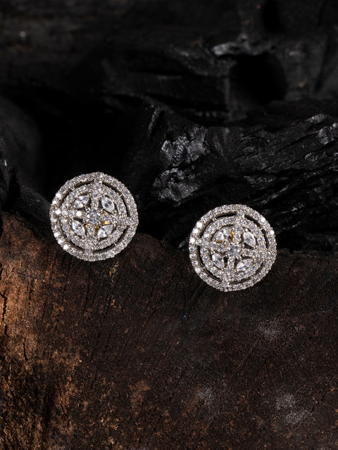

Shoshaa Silver-Toned Circular Studs