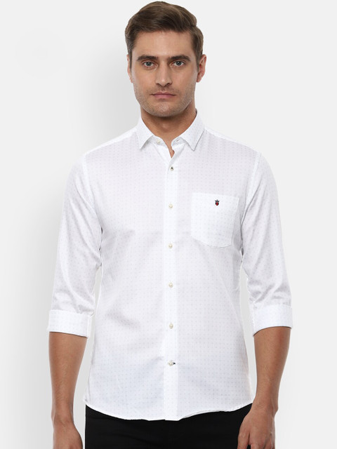 

Louis Philippe Sport Men White Slim Fit Printed Casual Shirt